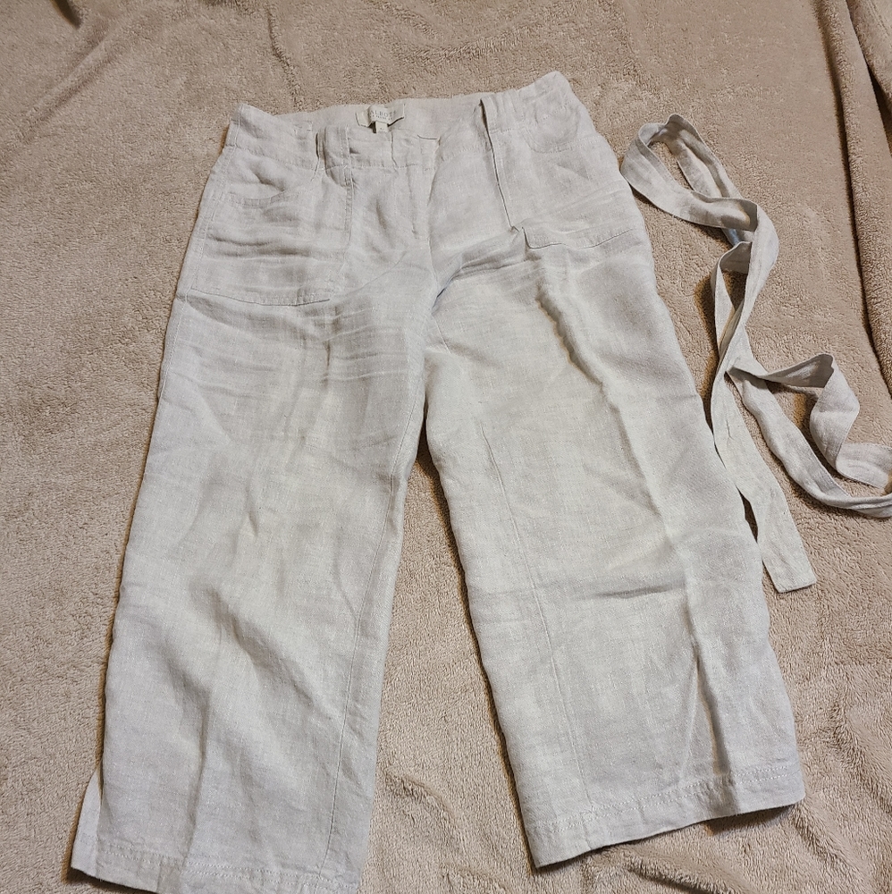 Talbots Sear Sucker womens pants size 4 petite